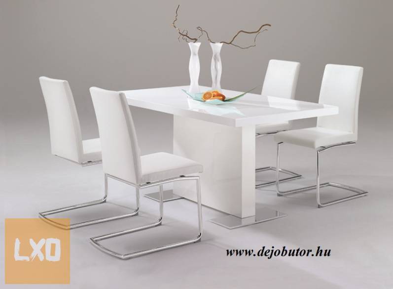 Pamella asztal magasfényű fehér króm talppal apróhirdetés