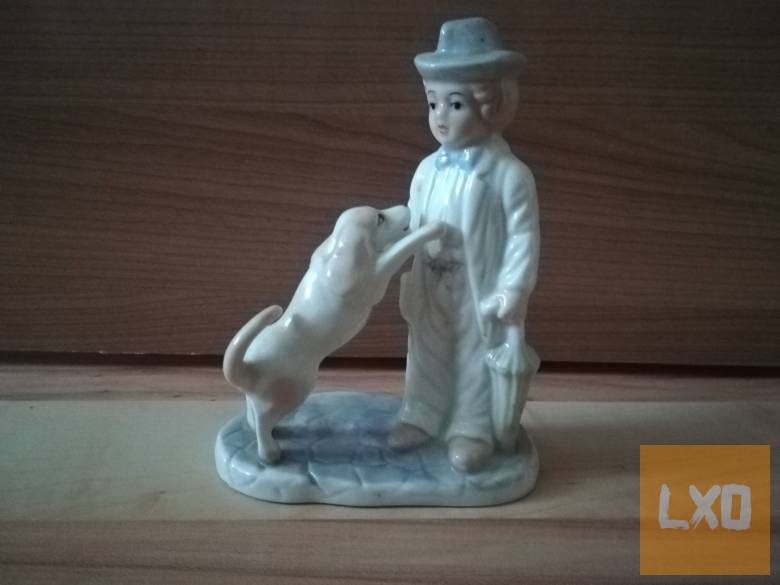 porcelán szobor, nipp, kutya, hibátlan! apróhirdetés
