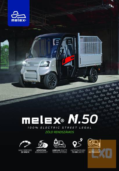 Melex N50 N1 kategórias elektromos kisteherautó EU - 1 tonna apróhirdetés