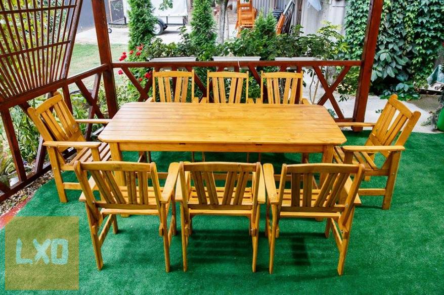 ,,Akciós" Minőségi fa kerti bútor, terasz garnitúra a gyártótól apróhirdetés