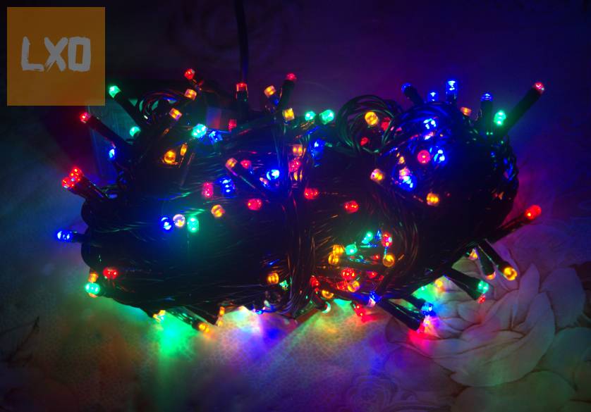 Karácsonyi fényfüzér, 300 LED, 22m, színes apróhirdetés