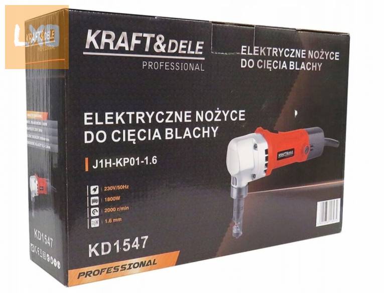 Új Kraft&dele kd1547 elektromos lemezvágó, lemezolló 1800W eladó apróhirdetés