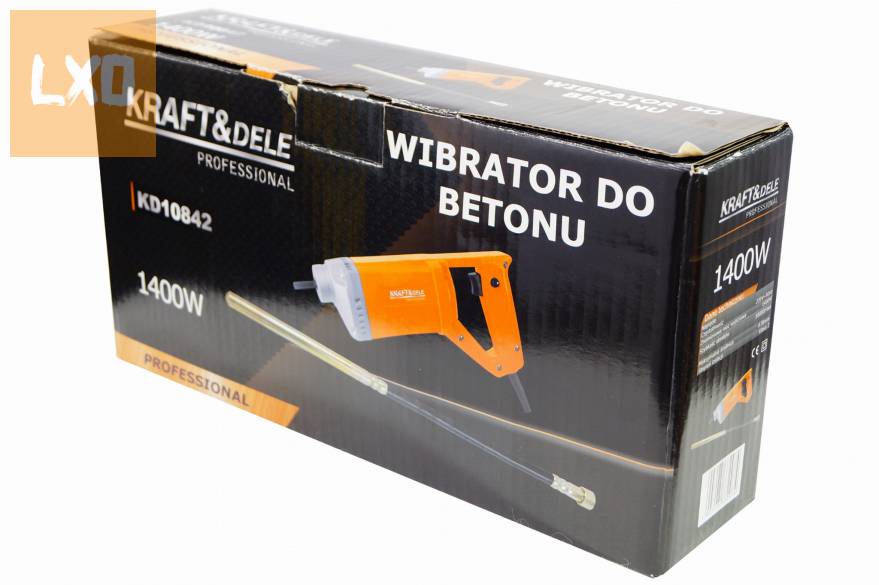 Új kraft&dele KD10842 elektromos 1400W beton vibrátor, 2m tűvibrátor apróhirdetés