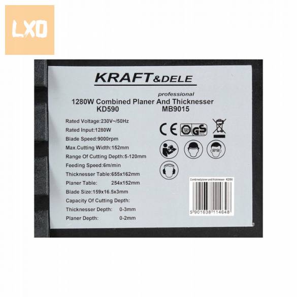 Új Kraft&Dele KD590 kombinált vastagoló és egyengető gyalu 1280W apróhirdetés