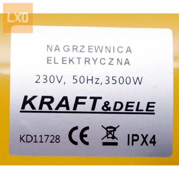 Új Kraft&Dele KD11728 Elektromos hőlégfúvó, hősugárzó 3,5kW eladó apróhirdetés