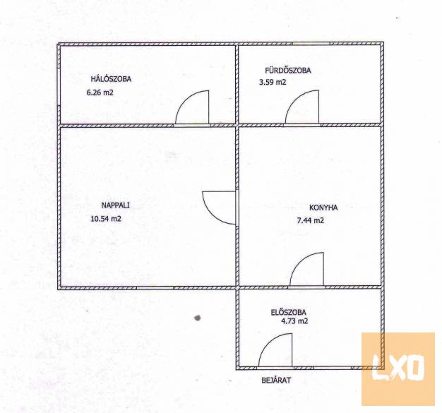 Vác-Deákváron, közös udvaros telken, 33 m2-es társasházi lakás eladó. apróhirdetés