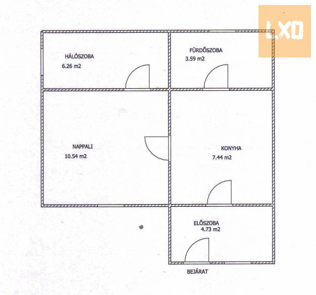 Vác-Deákváron, közös udvaros telken, 33 m2-es társasházi lakás eladó. apróhirdetés