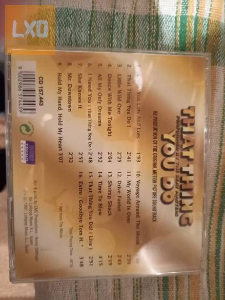 VADONATÚJ!! That thing you do CD lemez apróhirdetés