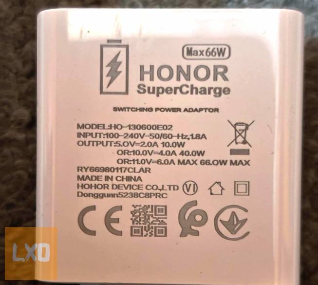 Vezeték nélküli töltőpad+66W Honor gyorstöltő+1m USB Type C kábel apróhirdetés