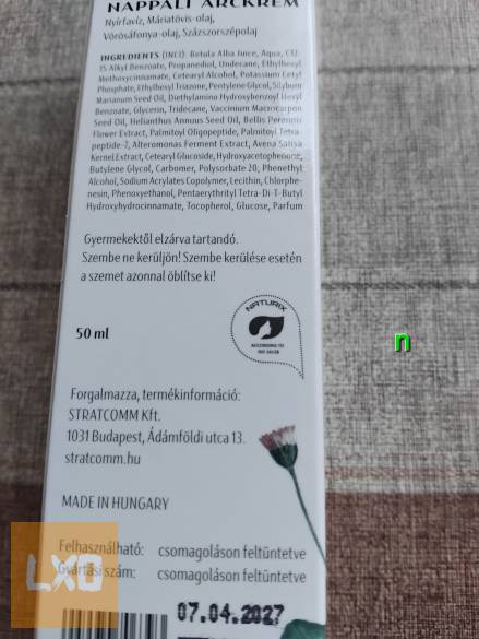 "Kertem" (Borbás Marcsi) nappali arckrém 50 ml normál és kevert bőrre. apróhirdetés