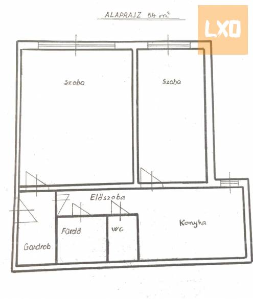 Eladó negyedik emeleti 54 m2-es panellakás Budapesten. apróhirdetés