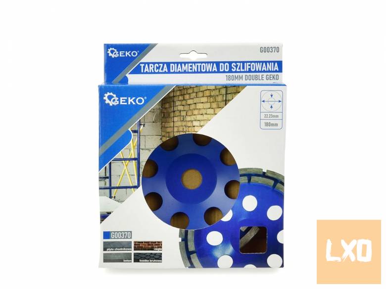 Betoncsiszoló - betonmaró tárcsa 180mm 2 soros Geko G00370 apróhirdetés