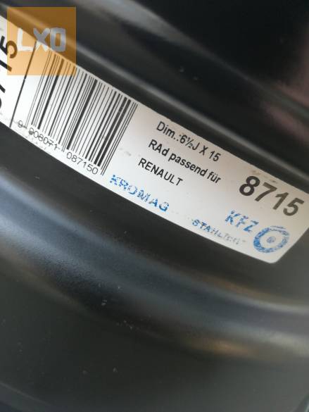 4x100 Renault, Megane, Scenic, Clio, Dacia Dokker 15" lemezfelni apróhirdetés