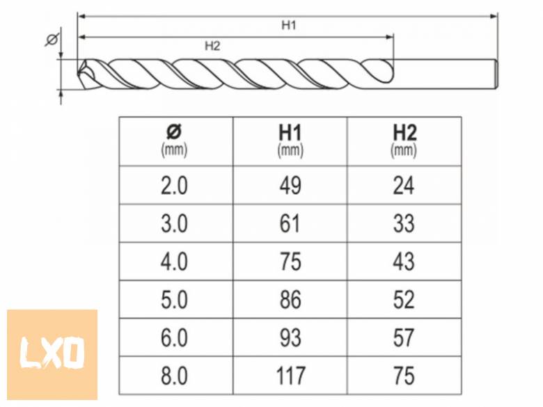YATO 6 részes HSS-CO fúrókészlet 2-8mm apróhirdetés