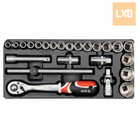 Dugókulcs készlet 24 részes 1/2" 10-32 mm CrV (fiókbetét) YATO apróhirdetés