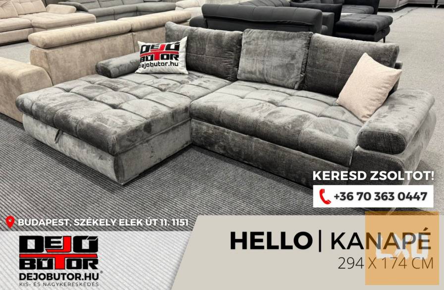 ello  sarok kanapé ülőgarnitúra 294x174 cm ágyazható apróhirdetés