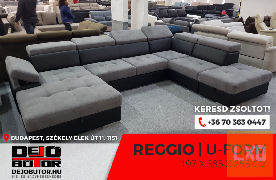 Reggio ualak kanapé ülőgarnitúra 198x385x255 cm ágyazható fekete apróhirdetés