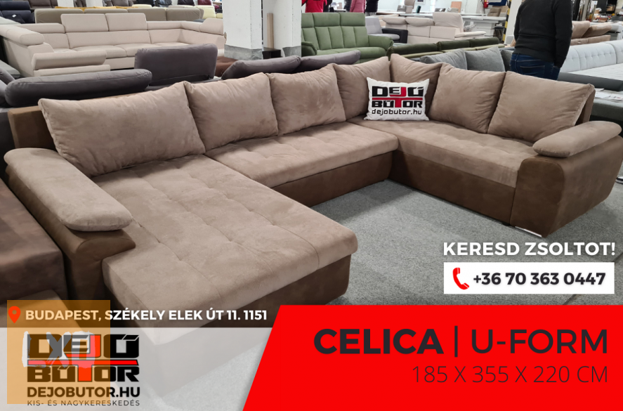 Celica ualak kanapé ülőgarnitúra 185x355x220 cm barna ágyazható apróhirdetés