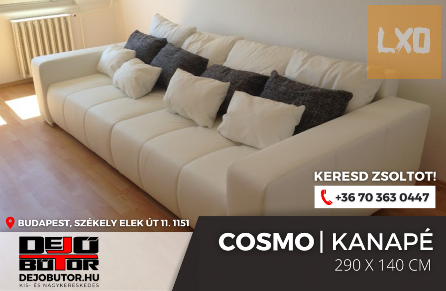 Cosmo kanapé ülőgarnitúra 290x140 cm ágyazható világos fehér apróhirdetés