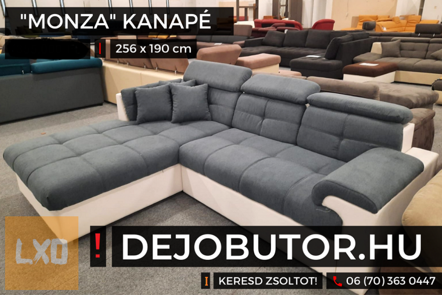 Monza sarok kanapé ülőgarnitúra 190x260 cm ágyazható grey apróhirdetés