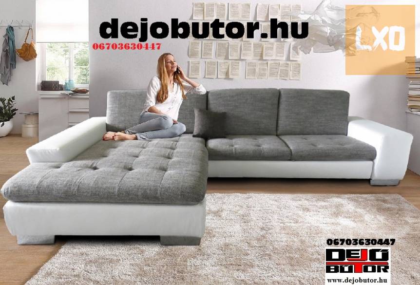 Locket rugós szürke kanapé ülőgarnitúra sarok 325x195 cm ágyazható apróhirdetés