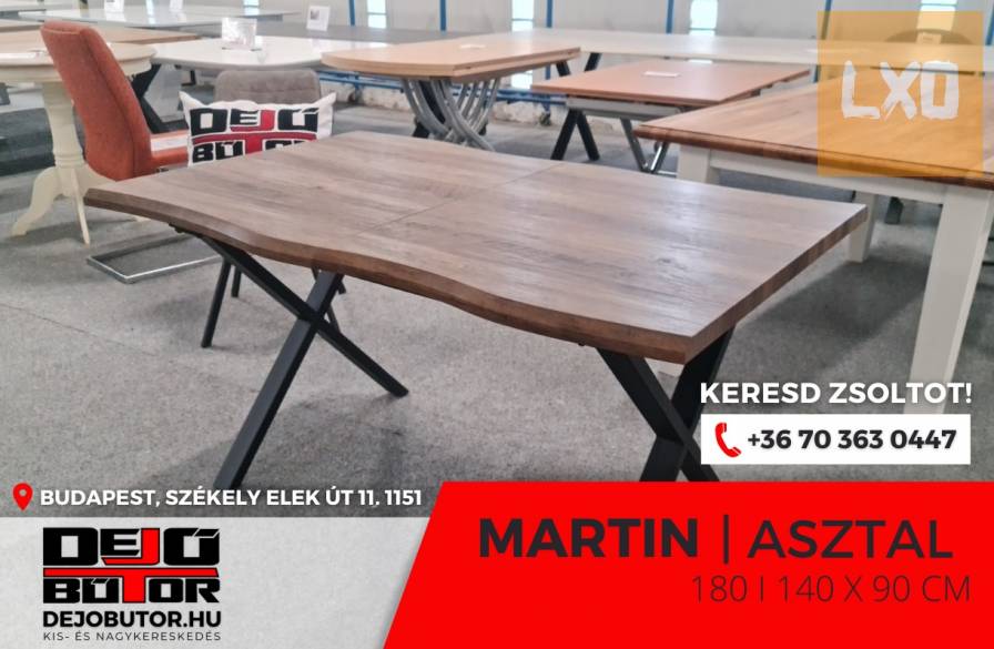 Martin tölgy étkezőasztal félautómata 80x140/200 cm fekete láb apróhirdetés