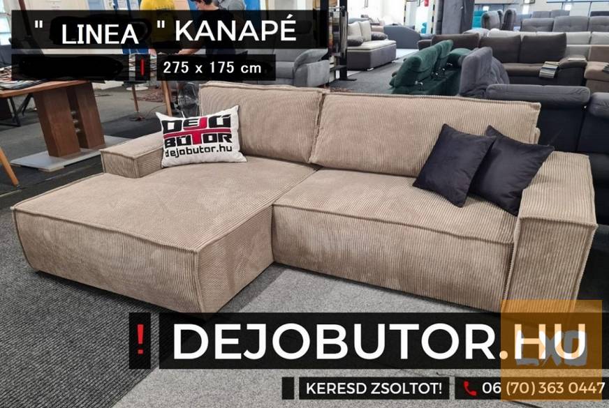 Linea rugós sarok kanapé ülőgarnitúra 275x175 cm ágyazható kord apróhirdetés