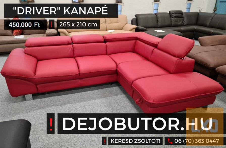 Driver valódi bőr sarok kanapé ülőgarnitúra 265x210 cm red ágyazható apróhirdetés