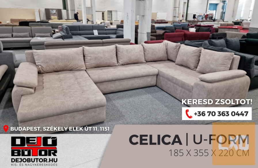 Celica sarok kanapé ülőgarnitúra 185x355x220 cm ualak bézs apróhirdetés