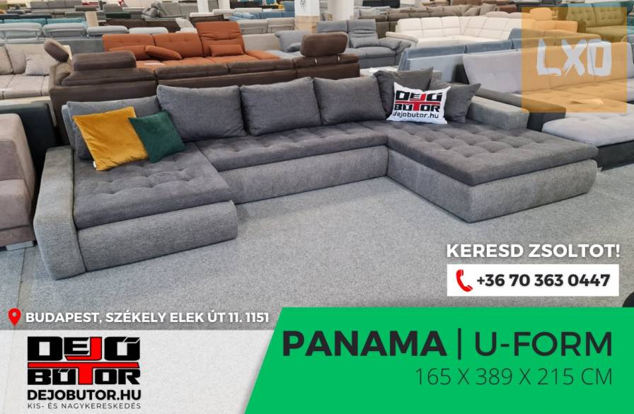 Panama sarok szivacsos kanapé ülőgarnitúra 165x389x215 cm ualak grey apróhirdetés