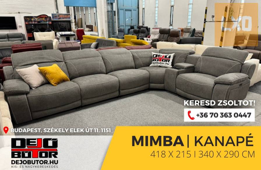 Mimba grafit TV Relax kanapé ülőgarnitúra 3 motoros fotellal apróhirdetés