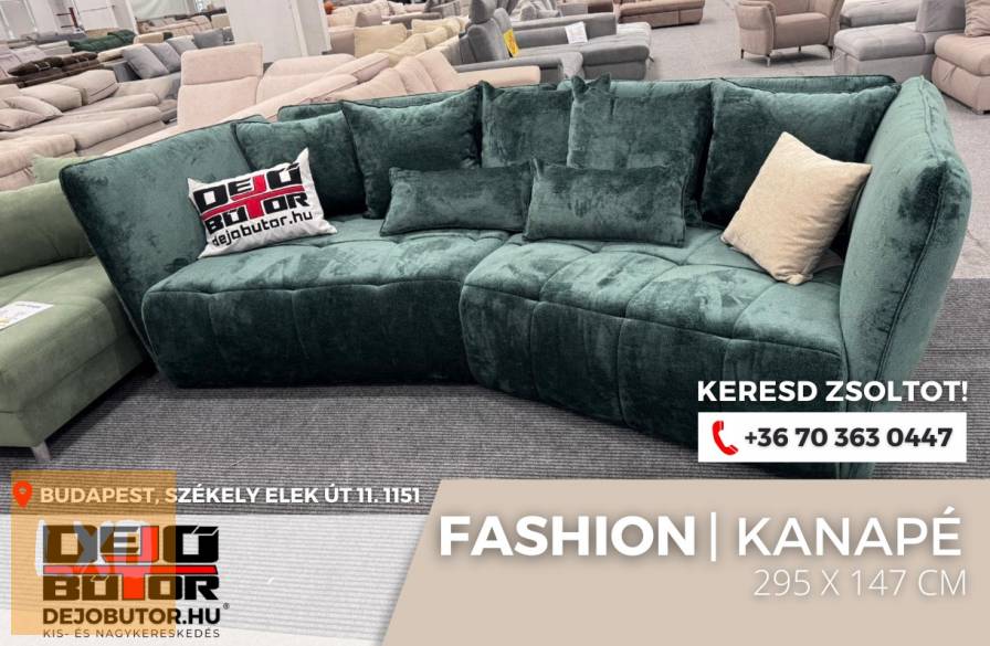 Fashion dizájn türkíz kanapé ülőgarnitúra 295x147 cm bútor fix apróhirdetés