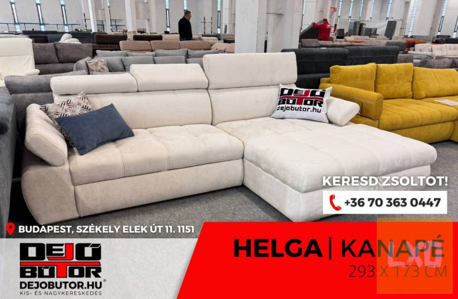 Helga kanapé fehér ülőgarnitúra 296x175 cm sarok bútor apróhirdetés