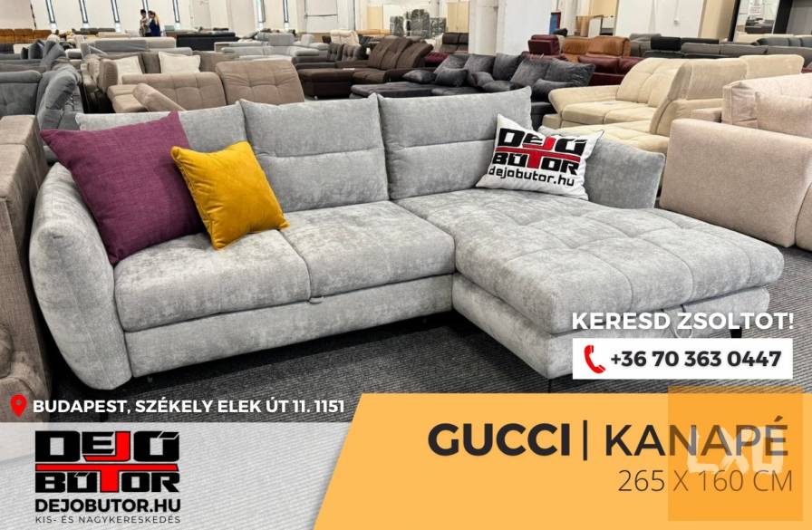 Gucci rugós kanapé ülőgarnitúra 265x160 cm ágyazható sarok ezüst apróhirdetés