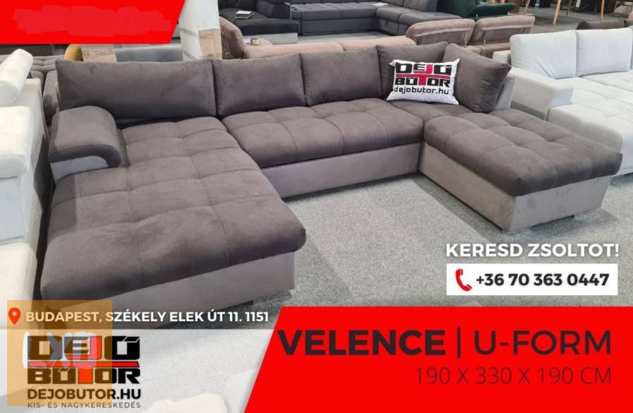 Velence kanapé ülőgarnitúra 190x330x190 cm sarok ualak barna apróhirdetés