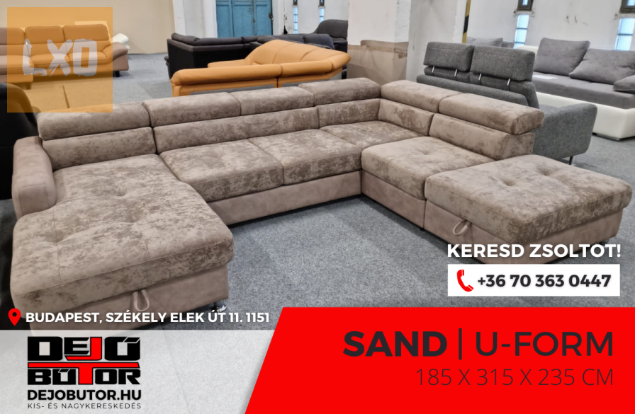 Sand I. kanapé ülőgarnitúra 185x315x235 cm sarok ualak drapp ágyazható apróhirdetés