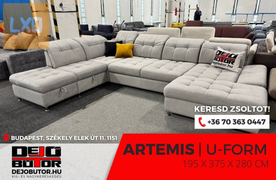 Artemis grey relax kanapé ülőgarnitúra 195x375x280 cm ágyazható ualak apróhirdetés