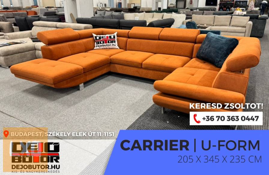 Carrier orange kanapé ülőgarnitúra 235x345x205 cm ágyazható ualak apróhirdetés