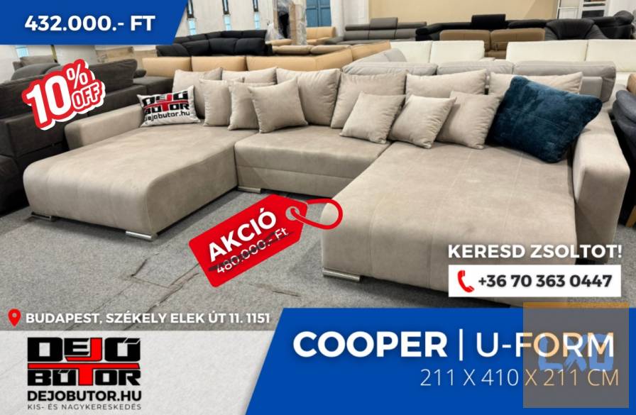 Cooper natúr sarok kanapé ülőgarnitúra 211x410x211 cm ualak apróhirdetés