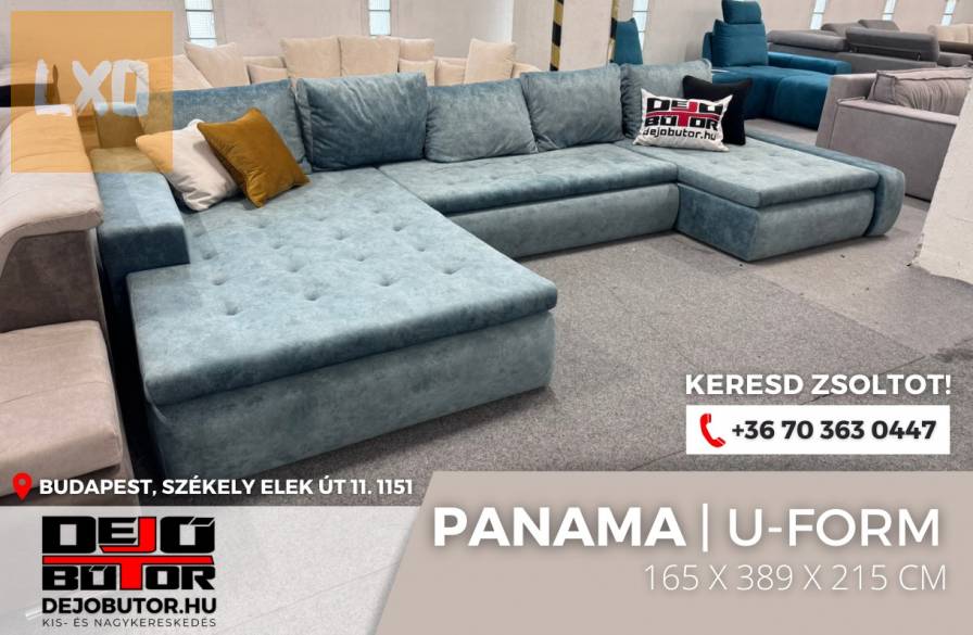 Panama kék sarok kanapé ülőgarnitúra 165x389x215 cm ualak apróhirdetés