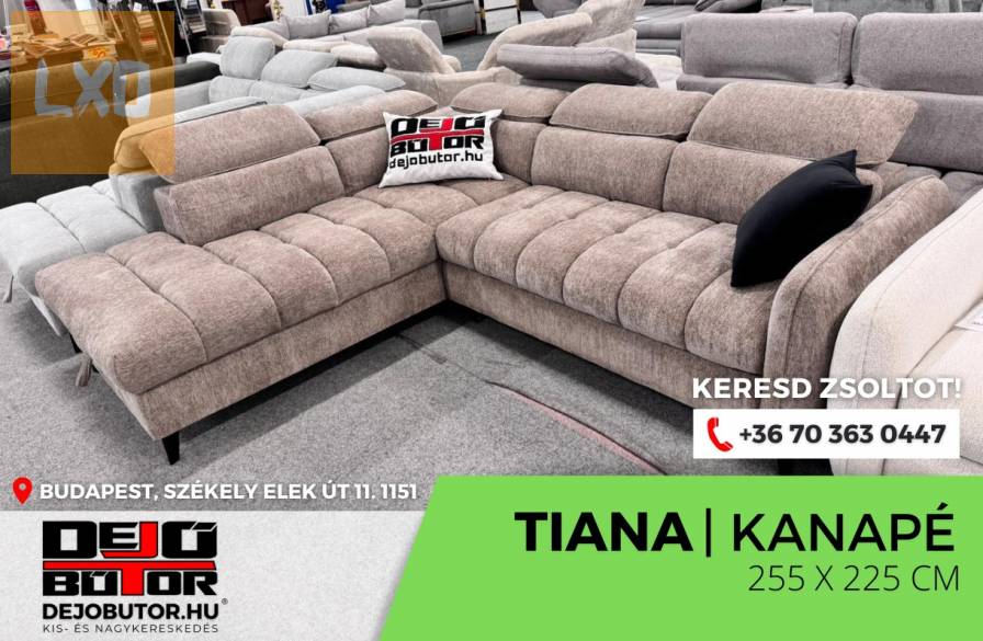 Tiana sarok kanapé ülőgarnitúra 255x255 cm ágyazható bézs apróhirdetés