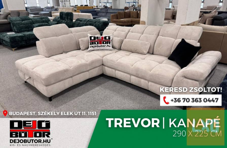 Trevor multi relax sarok kanapé ülőgarnitúra 290x225 cm ágyazható krém apróhirdetés
