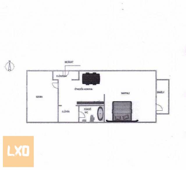 Vácon kiadó, egy 47 m² + erkélyes, téglaépítésű társasházi lakás. apróhirdetés