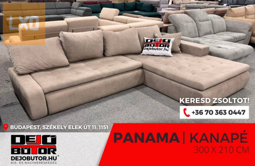 Panama sarok kanapé bútor ülőgarnitúra 300x210 cm bézs ágyazható apróhirdetés