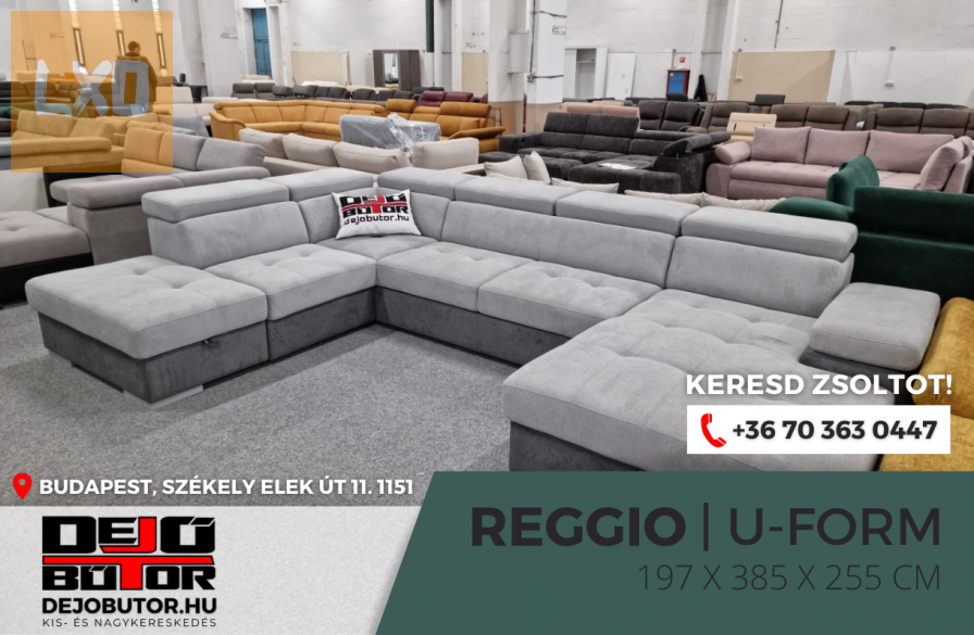 Reggio ualak kanapé ülőgarnitúra 198x385x255 cm grey ágyazható apróhirdetés