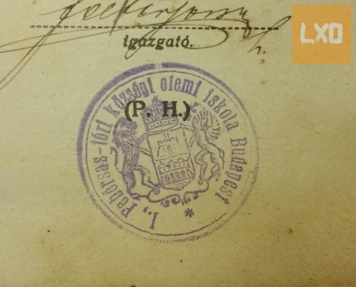 1916-os elemi népiskolai értesítő, Bp I. ker. Fehérsas téri iskola apróhirdetés