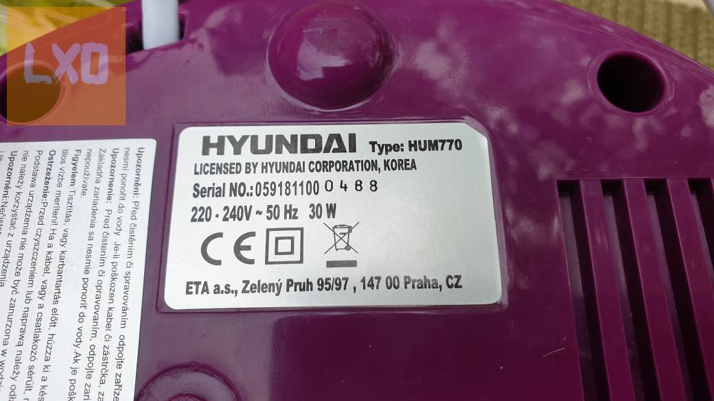 Hyundai HUM770 ultrahangos hidegpárásító eladó apróhirdetés
