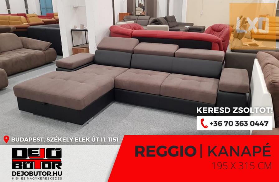 Reggio 310x195 cm sarok kanapé ágyazható ágyneműtartós ülőgarnitúra apróhirdetés